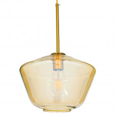 GLOBOSTAR® AMARIS 00870 Μοντέρνο Κρεμαστό Φωτιστικό Οροφής με Ντουί 1 x E27 AC 220-240V IP20 - Χρυσό Πλατίνα & Μελί - Μ30 x Π30 x Y22cm