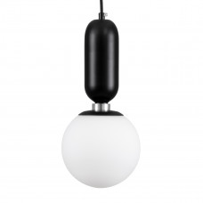 GLOBOSTAR® MAVERICK 00945 Μοντέρνο Κρεμαστό Φωτιστικό Οροφής με Ντουί 1 x E27 AC 220-240V IP20 - Μαύρο & Λευκό - Μ15 x Π15 x Υ33cm