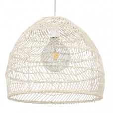 GLOBOSTAR® MALIBU 00968 Boho Κρεμαστό Φωτιστικό Οροφής με Ντουί 1 x E27 AC 220-240V IP20 - Μπεζ - Μ40 x Π40 x Υ35cm