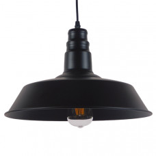 GLOBOSTAR® RAY 01049 Vintage Κρεμαστό Φωτιστικό Οροφής με Ντουί 1 x E27 AC 220-240V IP20 - Μαύρο - Μ36 x Π36 x Υ25cm