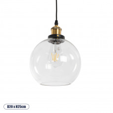 GLOBOSTAR® WICKHAM 01170 Vintage Κρεμαστό Φωτιστικό Οροφής με Ντουί 1 x E27 AC 220-240V IP20 - Πολύχρωμο - Μ20 x Π20 x Y25cm