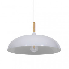 GLOBOSTAR® VALLETE 01256 Μοντέρνο Κρεμαστό Φωτιστικό Οροφής με Ντουί 1 x E27 AC 220-240V IP20 - Λευκό & Μπεζ - Μ45 x Π45 x Υ27cm
