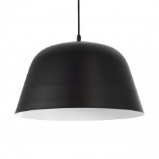 GLOBOSTAR® UPVALE 01281 Μοντέρνο Κρεμαστό Φωτιστικό Οροφής με Ντουί 1 x E27 AC 220-240V IP20 - Μαύρο & Λευκό - Μ40 x Π40 x Υ24cm