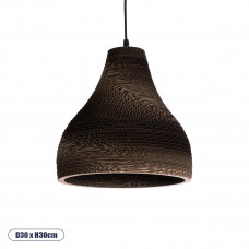 GLOBOSTAR® SANTORINI 01292 Boho Κρεμαστό Φωτιστικό Οροφής με Ντουί 1 x E27 AC 220-240V IP20 - Καφέ - Μ30 x Π30 x Y30cm