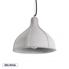 GLOBOSTAR® TRIBECA 01326 Μοντέρνο Κρεμαστό Φωτιστικό Οροφής με Ντουί 1 x E27 AC 220-240V IP20 - Γκρι - Μ30 x Π30 x Υ27cm