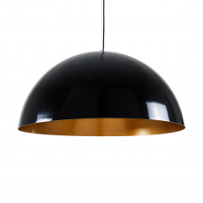 GLOBOSTAR® LUNE 01342 Μοντέρνο Κρεμαστό Φωτιστικό Οροφής με Ντουί 1 x E27 AC 220-240V IP20 - Μαύρο & Χρυσό - Μ60 x Π60 x Υ30cm