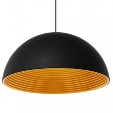 GLOBOSTAR® MEDEA 01344 Μοντέρνο Κρεμαστό Φωτιστικό Οροφής με Ντουί 1 x E27 AC 220-240V IP20 - Μαύρο & Χρυσό - Μ60 x Π60 x Υ30cm