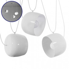 GLOBOSTAR® JASPER 01376 Μοντέρνό Κρεμαστό Φωτιστικό Οροφής με Ντουί 3 x E27 AC 220-240V IP20 - Λευκό - Μ75 x Π75 x Υ22cm - Σετ 3 Τεμαχίων