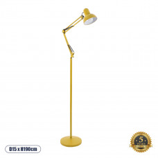 GLOBOSTAR® AUDREY 01472 Μοντέρνο Επιδαπέδιο Φωτιστικό με Ντουί 1 x E27 AC 220-240V IP20 - Κίτρινο - Μ15 x Π15 x Υ190cm