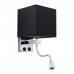GLOBOSTAR® ELEGANT 01494 Μοντέρνο Φωτιστικό Τοίχου - Απλίκα Ξενοδοχείου Reading Light με Ντουί 1 x E27 LED 3W 270lm 36° AC 220-240V IP20 Θερμό Λευκό 2700K - CREE XPE Chip - Ασημί & Μαύρο - Μ17 x Π21 x GLOBOSTAR® ELEGANT 01494 Μοντέρνο Φωτιστικό Τοίχου - Απλίκα Ξενοδοχείου Reading Light με Ντουί 1 x E27 LED 3W 270lm 36° AC 220-240V IP20 Θερμό Λευκό 2700K - CREE XPE Chip - Ασημί & Μαύρο - Μ17 x Π21 x