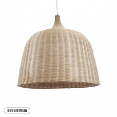 GLOBOSTAR® BAHAMAS 01570 Boho Κρεμαστό Φωτιστικό Οροφής με Ντουί 1 x E27 AC 220-240V IP20 - Μπεζ - Μ90 x Π90 x Y70cm
