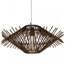 GLOBOSTAR® SASSO 01602 Boho Κρεμαστό Φωτιστικό Οροφής με Ντουί 1 x E27 AC 220-240V IP20 - Καφέ - Μ50 x Π50 x Y23cm