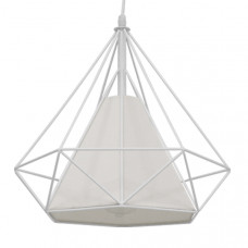 GLOBOSTAR® KAIRI 01619 Μοντέρνο Κρεμαστό Φωτιστικό Οροφής με Ντουί 1 x E27 AC 220-240V IP20 - Λευκό - Μ38 x Π38 x Υ39cm