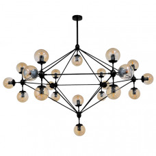 GLOBOSTAR® SENTINEL 01638 Μοντέρνο Φωτιστικό Οροφής με Ντουί 21 x E27 AC 220-240V IP20 - Μαύρο & Μελί - Μ170 x Π170 x Υ136cm