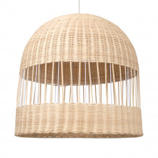 GLOBOSTAR® LUCIA 01726 Boho Κρεμαστό Φωτιστικό Οροφής με Ντουί 1 x E27 AC 220-240V IP20 - Μπεζ - Μ60 x Π60 x Y60cm