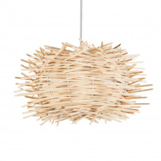 GLOBOSTAR® MINORCA 01729 Boho Κρεμαστό Φωτιστικό Οροφής με Ντουί 1 x E27 AC 220-240V IP20 - Μπεζ - Μ30 x Π30 x Υ18cm
