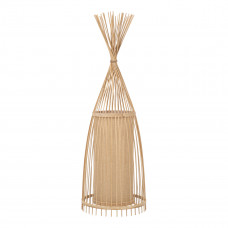 GLOBOSTAR® AZORES 01753 Boho Επιδαπέδιο Φωτιστικό με Ντουί 1 x E27 AC 220-240V IP20 - Μπεζ - Μ30 x Π30 x Υ90cm