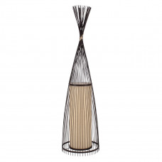 GLOBOSTAR® AZORES 01756 Boho Επιδαπέδιο Φωτιστικό με Ντουί 1 x E27 AC 220-240V IP20 - Καφέ & Μπεζ - Μ40 x Π40 x Υ150cm