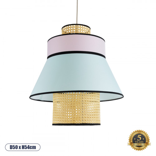GLOBOSTAR® SAIGE 01920 Boho Κρεμαστό Φωτιστικό Οροφής με Ντουί 1 x E27 AC 220-240V IP20 - Πολύχρωμο - Μ50 x Π50 x Υ54cm GLOBOSTAR® SAIGE 01920 Boho Κρεμαστό Φωτιστικό Οροφής με Ντουί 1 x E27 AC 220-240V IP20 - Πολύχρωμο - Μ50 x Π50 x Υ54cm