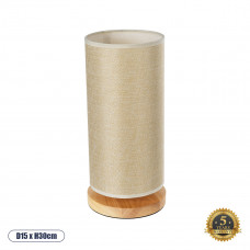 GLOBOSTAR® VALVERDE 02040 Boho Επιτραπέζιο Φωτιστικό Πορτατίφ με Ντουί 1 x E27 AC 220-240V IP20 - Μπεζ & Καφέ - Μ15 x Π15 x Υ30cm