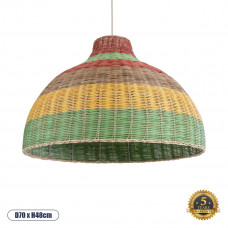 GLOBOSTAR® CABALLEROS 02054 Boho Κρεμαστό Φωτιστικό Οροφής με Ντουί 1 x E27 AC 220-240V IP20 - Πολύχρωμο - Μ70 x Π70 x Υ48cm