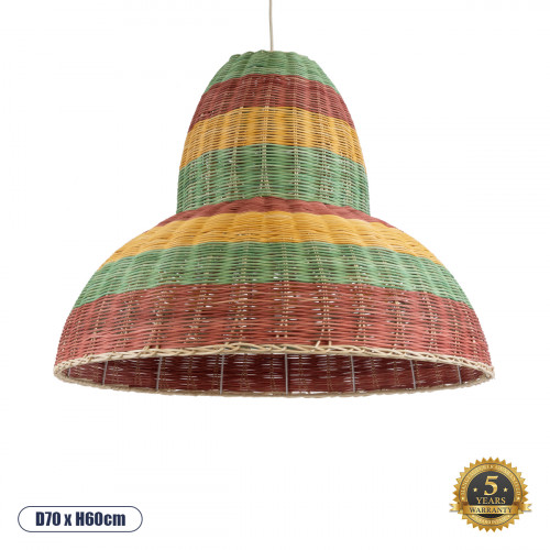 GLOBOSTAR® CABALLEROS 02058 Boho Κρεμαστό Φωτιστικό Οροφής με Ντουί 1 x E27 AC 220-240V IP20 - Πολύχρωμο - Μ70 x Π70 x Υ60cm GLOBOSTAR® CABALLEROS 02058 Boho Κρεμαστό Φωτιστικό Οροφής με Ντουί 1 x E27 AC 220-240V IP20 - Πολύχρωμο - Μ70 x Π70 x Υ60cm