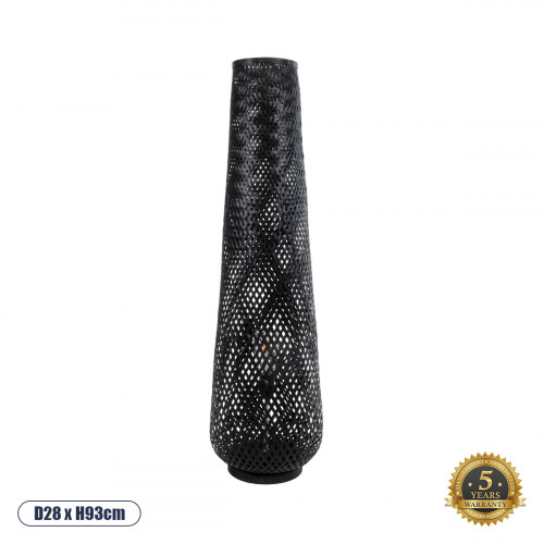 GLOBOSTAR® MAMIZU 02110 Boho Επιδαπέδιο Φωτιστικό με Ντουί 1 x E27 AC 220-240V IP20 - Μαύρο - Μ28 x Π28 x Υ93cm GLOBOSTAR® MAMIZU 02110 Boho Επιδαπέδιο Φωτιστικό με Ντουί 1 x E27 AC 220-240V IP20 - Μαύρο - Μ28 x Π28 x Υ93cm