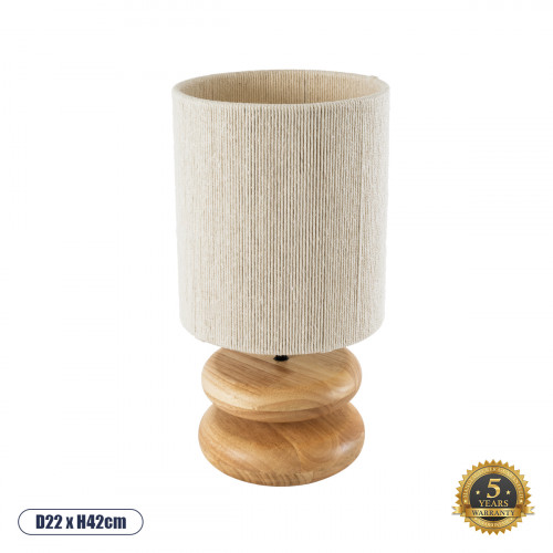 GLOBOSTAR® TUVALU 02236 Boho Επιτραπέζιο Φωτιστικό Πορτατίφ με Ντουί 1 x E27 AC 220-240V IP20 - Καφέ & Μπεζ - Μ22 x Π22 x Υ42cm GLOBOSTAR® TUVALU 02236 Boho Επιτραπέζιο Φωτιστικό Πορτατίφ με Ντουί 1 x E27 AC 220-240V IP20 - Καφέ & Μπεζ - Μ22 x Π22 x Υ42cm