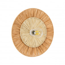 GLOBOSTAR® COLOMBO 02278 Boho Φωτιστικό Τοίχου - Απλίκα με Ντουί 1 x E27 AC 220-240V IP20 - Μπεζ - Μ40 x Π40 x Υ9cm