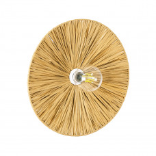 GLOBOSTAR® COLOMBO 02283 Boho Φωτιστικό Τοίχου - Απλίκα με Ντουί 1 x E27 AC 220-240V IP20 - Μπεζ - Μ40 x Π40 x Υ9cm