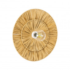 GLOBOSTAR® COLOMBO 02284 Boho Φωτιστικό Τοίχου - Απλίκα με Ντουί 1 x E27 AC 220-240V IP20 - Μπεζ - Μ40 x Π40 x Υ9cm