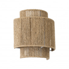 GLOBOSTAR® MABANA 02322 Boho Φωτιστικό Τοίχου - Απλίκα με Ντουί 1 x E27 AC 220-240V IP20 - Μπεζ - Μ23 x Π11 x Υ25cm