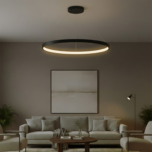 kelvo® NEMESIS KLV-101-0214 Κρεμαστό Φωτιστικό Οροφής LED 75W 7500lm 180° AC 220-240V IP20 Ρυθμιζόμενο Λευκό CCT με Χειριστήριο από 2700K έως 6000K Dimmable - Lumileds SMD Chip - Μαύρο Ματ - Μ100 x Π1 kelvo® NEMESIS KLV-101-0214 Κρεμαστό Φωτιστικό Οροφής LED 75W 7500lm 180° AC 220-240V IP20 Ρυθμιζόμενο Λευκό CCT με Χειριστήριο από 2700K έως 6000K Dimmable - Lumileds SMD Chip - Μαύρο Ματ - Μ100 x Π1