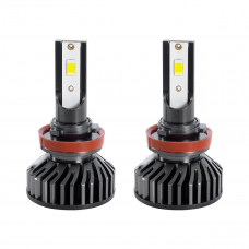 GloboStar® 82024 H8 F2 Line KIT Βασικού Φωτισμού Αυτοκινήτου & Φορτηγού 3rd Generation Can-Bus Series LED CREE CXB COB 30W/60W 3500lm/7000lm DC 12-24V Αδιάβροχο IP65 Ψυχρό Λευκό 6000K