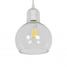 GLOBOSTAR® LUCREZIA 01314 Μοντέρνο Κρεμαστό Φωτιστικό Οροφής με Ντουί 1 x E27 AC 220-240V IP20 - Διάφανο - Μ18 x Π18 x Υ23cm