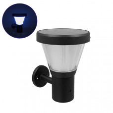 GLOBOSTAR® SOLARTIS 12126 Μοντέρνο Φωτιστικό Τοίχου - Απλίκα LED 10W 1000lm 180° με Ενσωματωμένο Φωτοβολταϊκό Panel 6V 5W & Επαναφορτιζόμενη Μπαταρία Li-ion 3.2V 6000mAh με Αισθητήρα Ημέρας-Νύχτας Αδι