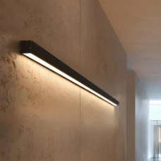 kelvo® ORION KLV-101-0362-V3 Φωτιστικό Τοίχου / Απλίκα LED 72W 7200lm 120° AC 220-240V IP20 Ρυθμιζόμενο Λευκό CCT με Χειριστήριο από 2700K έως 6000K Dimmable - Lumileds SMD Chip - Μαύρο Ματ - Μ120 x Π