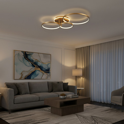 kelvo® NEMESIS KLV-101-0207 Φωτιστικό Οροφής LED 98W 9800lm 360° AC 220-240V IP20 Ρυθμιζόμενο Λευκό CCT με Χειριστήριο από 2700K έως 6000K Dimmable - Lumileds SMD Chip - Χρυσό Πλατίνα - Μ89 x Π60 x Υ1 kelvo® NEMESIS KLV-101-0207 Φωτιστικό Οροφής LED 98W 9800lm 360° AC 220-240V IP20 Ρυθμιζόμενο Λευκό CCT με Χειριστήριο από 2700K έως 6000K Dimmable - Lumileds SMD Chip - Χρυσό Πλατίνα - Μ89 x Π60 x Υ1
