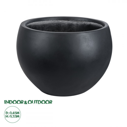 GloboStar® Artificial Garden VITORIA 20700 Διακοσμητικό Πολυεστερικό Τσιμεντένιο Κασπώ Γλάστρα - Flower Pot Μαύρο Φ45 x Υ33cm GloboStar® Artificial Garden VITORIA 20700 Διακοσμητικό Πολυεστερικό Τσιμεντένιο Κασπώ Γλάστρα - Flower Pot Μαύρο Φ45 x Υ33cm