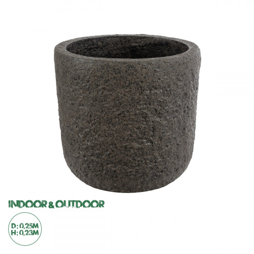 GloboStar® Artificial Garden LUCCA 20755 Επιδαπέδιο Πολυεστερικό Τσιμεντένιο Κασπώ Γλάστρα - Flower Pot Καφέ Φ25 x Υ23cm GloboStar® Artificial Garden LUCCA 20755 Επιδαπέδιο Πολυεστερικό Τσιμεντένιο Κασπώ Γλάστρα - Flower Pot Καφέ Φ25 x Υ23cm