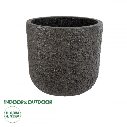 GloboStar® Artificial Garden LUCCA 20756 Επιδαπέδιο Πολυεστερικό Τσιμεντένιο Κασπώ Γλάστρα - Flower Pot Καφέ Φ31 x Υ28cm GloboStar® Artificial Garden LUCCA 20756 Επιδαπέδιο Πολυεστερικό Τσιμεντένιο Κασπώ Γλάστρα - Flower Pot Καφέ Φ31 x Υ28cm