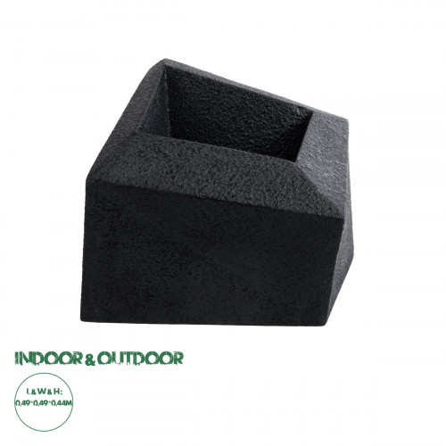 GloboStar® Artificial Garden CAMDEN 20789 Επιδαπέδιο Πολυεστερικό Τσιμεντένιο Κασπώ Γλάστρα - Flower Pot Μαύρο Μ49 x Π49 x Υ44cm GloboStar® Artificial Garden CAMDEN 20789 Επιδαπέδιο Πολυεστερικό Τσιμεντένιο Κασπώ Γλάστρα - Flower Pot Μαύρο Μ49 x Π49 x Υ44cm
