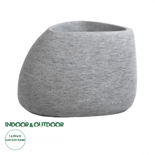 GloboStar® Artificial Garden OXFORD 20794 Επιδαπέδιο Πολυεστερικό Τσιμεντένιο Κασπώ Γλάστρα - Flower Pot Γκρι Μ60 x Π55 x Υ43cm GloboStar® Artificial Garden OXFORD 20794 Επιδαπέδιο Πολυεστερικό Τσιμεντένιο Κασπώ Γλάστρα - Flower Pot Γκρι Μ60 x Π55 x Υ43cm