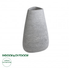 GloboStar® Artificial Garden OXFORD 20796 Επιδαπέδιο Πολυεστερικό Τσιμεντένιο Κασπώ Γλάστρα - Flower Pot Γκρι Μ45 x Π40 x Υ72cm