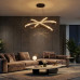 kelvo® DIAMOND KLV-101-0139-V2 Κρεμαστό Φωτιστικό Οροφής LED 120W 12000lm 180° AC 220-240V IP20 Ρυθμιζόμενο Λευκό CCT με Χειριστήριο από 2700K έως 6000K Dimmable - Lumileds SMD Chip - Μαύρο Ματ - Μ80 