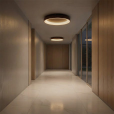 kelvo® SALEM KLV-101-0284 Φωτιστικό Οροφής LED 105W 10500lm 120° AC 220-240V IP20 Ρυθμιζόμενο Λευκό CCT με Χειριστήριο από 2700K έως 6000K Dimmable - Lumileds SMD Chip - Καφέ Ματ - Μ60 x Π60 x Υ9.5cm 
