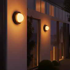 kelvo® NEXA KLV-101-0247 Φωτιστικό Τοίχου / Απλίκα LED 6W 480lm 180° AC 220-240V Αδιάβροχο IP65 Ultra Θερμό Λευκό 1800K - Sanan SMD Chip & TÜV SÜD Driver - Μαύρο Ματ - Μ11 x Π8.5 x Υ11cm - 5 Χρόνια Εγ