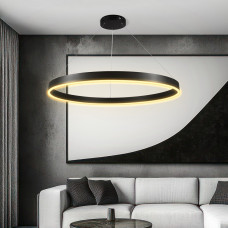 kelvo® VENOM KLV-101-0193 Κρεμαστό Φωτιστικό Οροφής LED 75W 7500lm 120° AC 220-240V IP20 Ρυθμιζόμενο Λευκό CCT με Χειριστήριο από 2700K έως 6000K Dimmable - Lumileds SMD Chip - Μαύρο Ματ - Μ100 x Π100