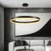 kelvo® VENOM KLV-101-0193 Κρεμαστό Φωτιστικό Οροφής LED 75W 7500lm 120° AC 220-240V IP20 Ρυθμιζόμενο Λευκό CCT με Χειριστήριο από 2700K έως 6000K Dimmable - Lumileds SMD Chip - Μαύρο Ματ - Μ100 x Π100
