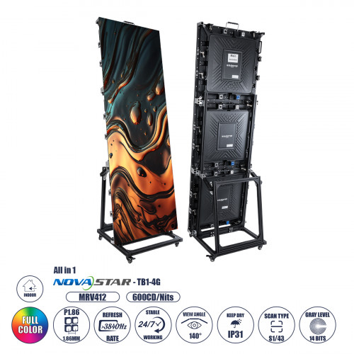 GLOBOSTAR® STANDWALL 41008 Διαφημιστικό Stand Προβολής / Οθόνη Video Wall P1.86 Καμπίνα 64x192cm LED 195W 3840Hz 288906 Dots ≥600cd/㎡ Nits AC 220-240V Εσωτερικού Χώρου IP31 Full Color S1/43 14Bits - Κ GLOBOSTAR® STANDWALL 41008 Διαφημιστικό Stand Προβολής / Οθόνη Video Wall P1.86 Καμπίνα 64x192cm LED 195W 3840Hz 288906 Dots ≥600cd/㎡ Nits AC 220-240V Εσωτερικού Χώρου IP31 Full Color S1/43 14Bits - Κ